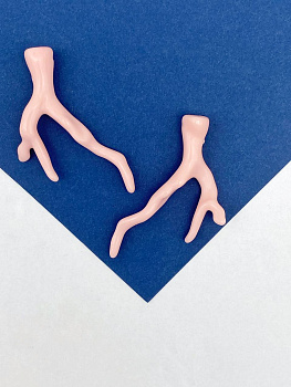 Бусина подвеска коралл, персиковый, акрил, П200