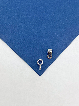 Бейл неразъемный 7х3мм, родий, В027