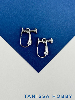 Клипсы 8мм, родий, 813