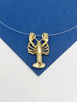 Подвеска лобстер, 28х16мм, позолота, Р507