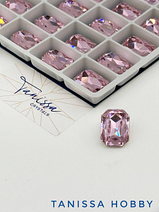 Кристалл прямоугольник Octagon, Rose, 14х10мм, Tanissa Crystals, СТ429