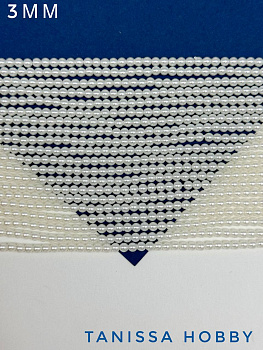 Жемчуг Майорка, круглый, 3мм, белый, нить, МА075