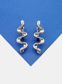 Швензы спираль, английский замок, родий, 330