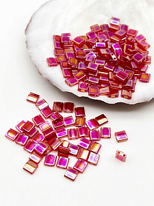 Бисер MIYUKI TILA beads, TL254, 2,5гр, прозрачный красный АВ. МЮ113