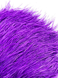 Перья на ленте страусиные фиолетовые, 10см, ПЕР010