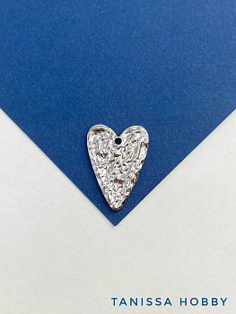 Подвеска сердце, 26х19мм, сталь, Ш330