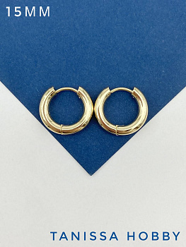 Швензы конго, кольца, 15мм, позолота, 858