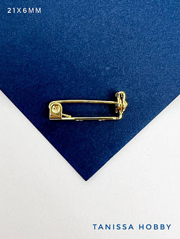 Основа для броши, 21мм, позолота, И79