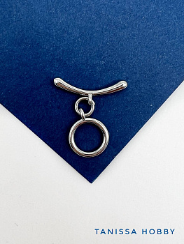 Замочек тогл дуга, родий, Т123