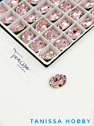 Кристалл овал Oval, Rose, 14х10мм, Tanissa Crystals, СТ521