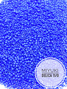 Бисер MIYUKI Delica 11/0 5гр, DB1138, непрозрачный синий. МЮ013