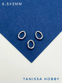 Бейл 6,5х5мм, родий, Р315