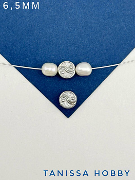 Разделитель диск Инь Янь 6,5мм, сталь, штука, Ч612