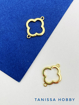 Коннектор Клевер, позолота, штука. А522