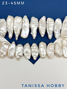 Жемчуг барочный Бива палочка капля (культивированный), 23-45мм, ШТУКА, Ж044