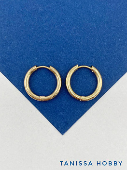 Швензы кольца конго 19мм, толщина 2,5мм, 19х2,5мм, позолота, ШВ333