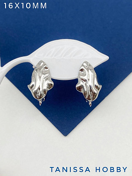 Швензы английский замок, мятый металл, родий, 928