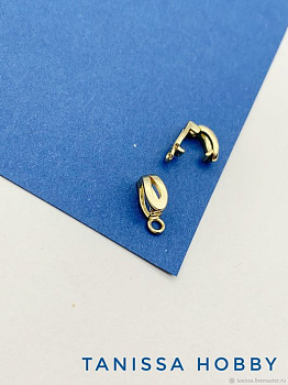 Бейл для подвесок открывающийся 10х4мм, позолота. К510