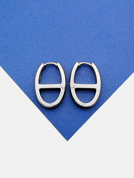 Швензы конго, овал звено цепи 22х15мм, родий, 887