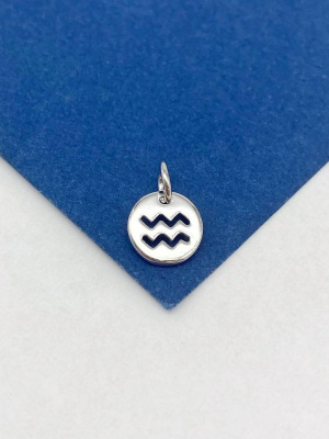 Знаки зодиака, латунь, родий (Водолей)