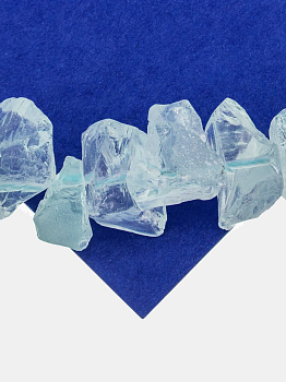 Аквакварц голубой, необработанный, 5-12мм, отрезок 5СМ, Б038