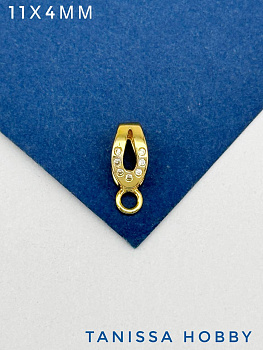 Бейл для подвесок 11х4мм, открывающийся, позолота, М518