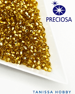 Бисер PRECIOSA 10/0, цвет 17020, золото, огонек, 5гр. PR019