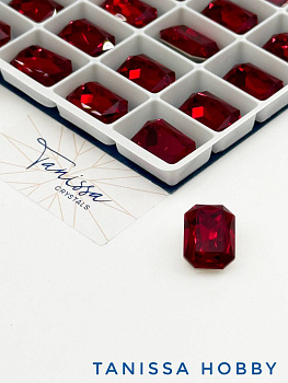 Кристалл прямоугольник Octagon, Siam, 14х10мм, Tanissa Crystals, СТ428