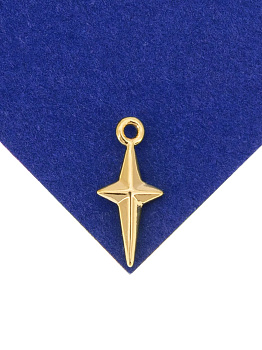 Подвеска полярная звезда, 14мм, позолота, Ю134