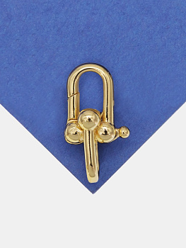 Карабин коннектор звенья цепи, 20х11мм, позолота, Р034