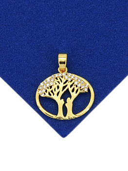 Подвеска дерево, позолота, А012