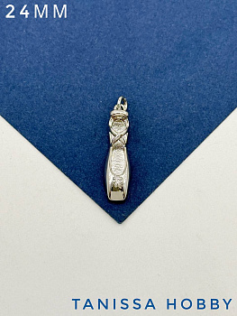 Подвеска пуанты балерина профессия танцор 24мм, родий, А928