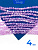 Хрусталь крошка треугольник фиолетовый АВ, 4мм, нить, Х238