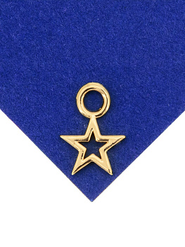 Подвеска звезда мини, 8мм, позолота, Ю110