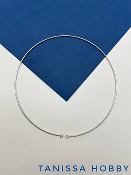 Основа для колье чокера с петлями, родий, У031