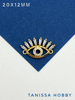 Коннектор, глаз, око, позолота, С122