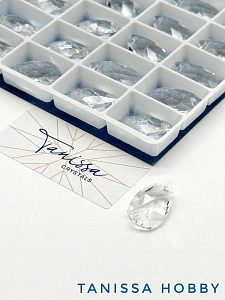 Подвеска кристалл капля, Crystal, 16мм, Tanissa Crystals, СТ371