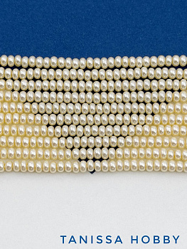 Жемчуг Майорка, кукуруза, сливочное масло, 3х4мм, нить, МА173