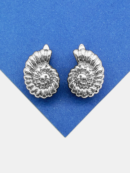 Швензы ракушка, английский замок, родий, 316