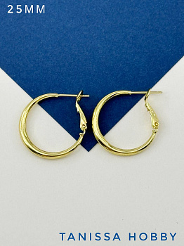 Швензы кольца итальянский замок, 25мм, позолота, Е710