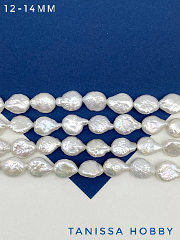 Жемчуг барочный, капля, груша (культивированный), 12-14мм, ШТУКА, Ж036