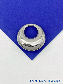 Подвеска бублик объемный круг, 25мм, сталь, Ш418