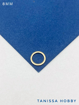 Коннектор Кольцо неразъемное 8мм, позолота, М513