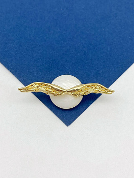 Крылья для вклейки, 41х6мм, штука, позолота, В109