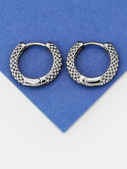 Швензы кольца конго сетчатые, 17мм, родий, 904