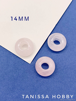 Розовый кварц, рондель, бублик, штука. Б020