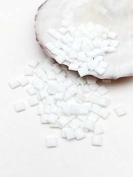 Бисер MIYUKI TILA beads, TL402F, 5гр, белый матовый. МЮ115