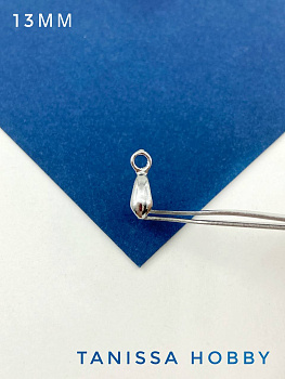 Бейл зажимной 13мм, родий, В220