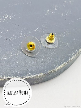 Заглушки для пусет, позолота. Е512