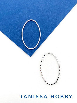 Овал коннектор неразъемный 1,6х2,6см, родий, А504